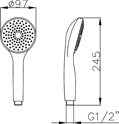 Additional image for Easyclean Shower Handset (Chrome).