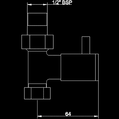 Additional image for Straight minimalist radiator valves (pair)