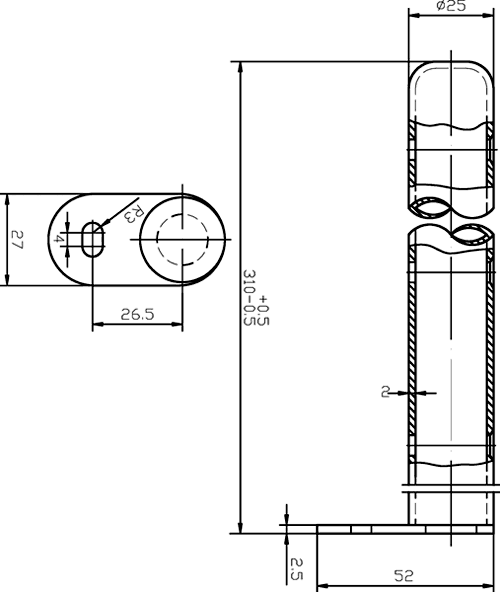 Additional image for 4 x Floor Mounting Radiator Legs (White).