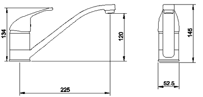 Additional image for Kitchen tap with swivel spout.