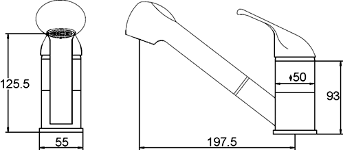 Additional image for Mono sink mixer with pull out rinser