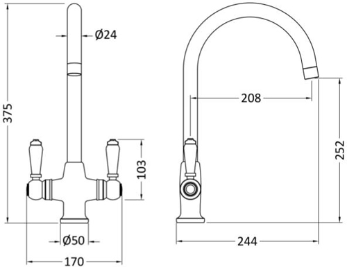 Additional image for Cruciform sink mixer