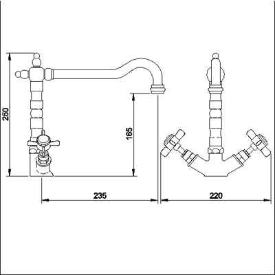 Additional image for French classic mono sink mixer