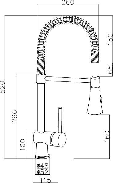 Additional image for Pull Out Spray Kitchen Tap (Chrome).