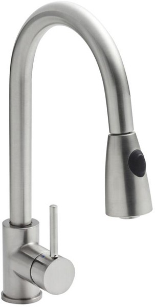 Additional image for Pull Out Spray Kitchen Tap (Brushed Steel).