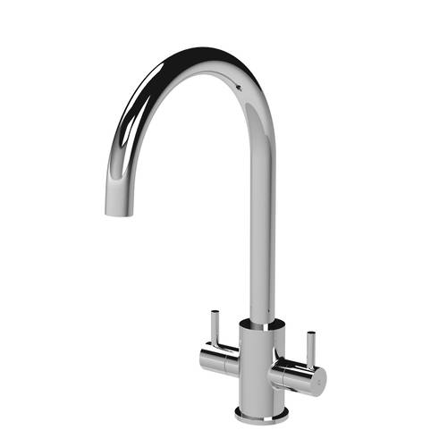 Additional image for Mono Kitchen Tap With Dual Handles (Chrome).