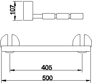 Additional image for Folding shower seat with chrome hinges