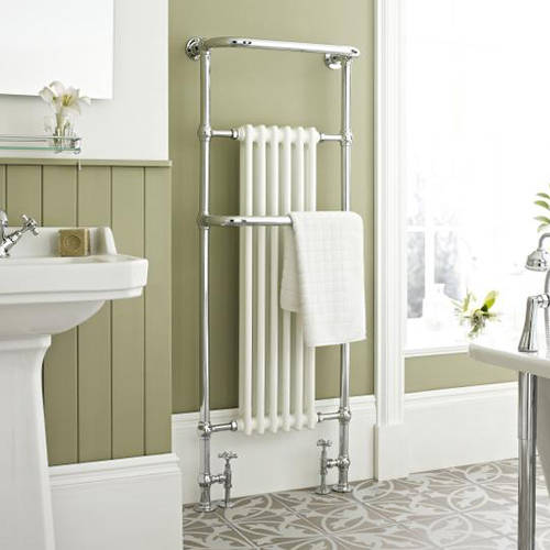 Additional image for Brampton Traditional Towel Radiator H1500 x W575 (Chrome).