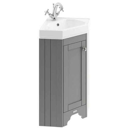 Additional image for Corner Vanity Unit With Basins (Storm Grey, 1TH).