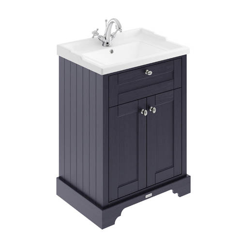Additional image for Vanity Unit With Basins 600mm (Twilight Blue, 1TH).
