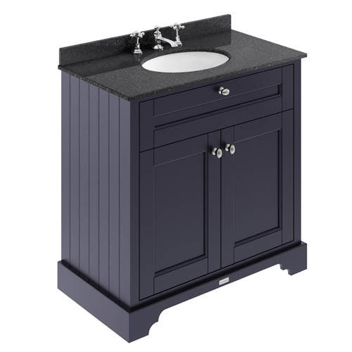 Additional image for Vanity Unit, Basin & Black Marble 800mm (Blue, 3TH).