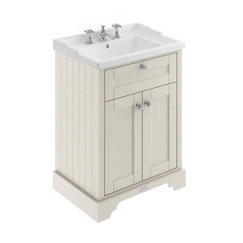 Additional image for Vanity Unit With Basins 600mm (Timeless Sand, 3TH).