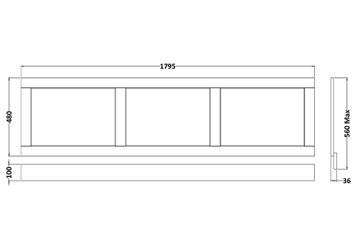 Additional image for Bath Panel Pack, 1800x800mm (Storm Grey).