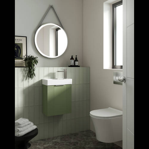 Additional image for Round Illuminated Mirror (600mm, Chrome).