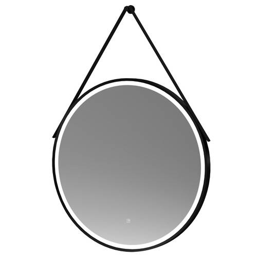Additional image for Round Illuminated Mirror (800mm, Black).