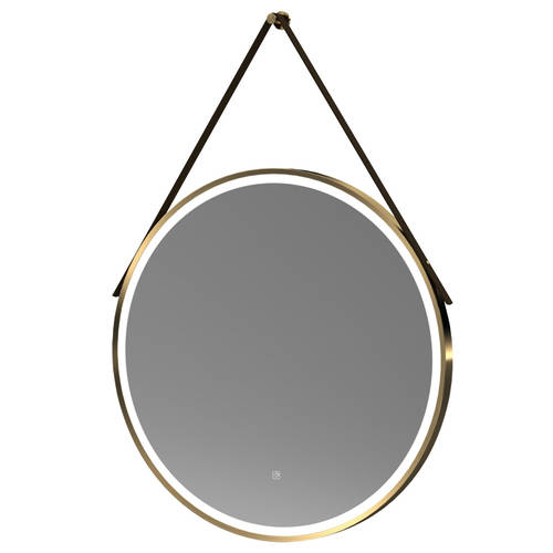 Additional image for Round Illuminated Mirror (800mm, Br Brass).