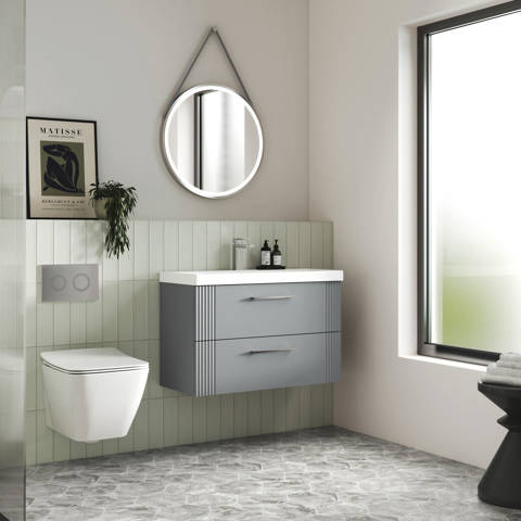 Additional image for Round Illuminated Mirror (800mm, Chrome).