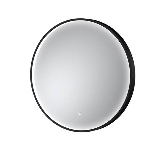 Additional image for Round Illuminated Mirror (600mm, Black).