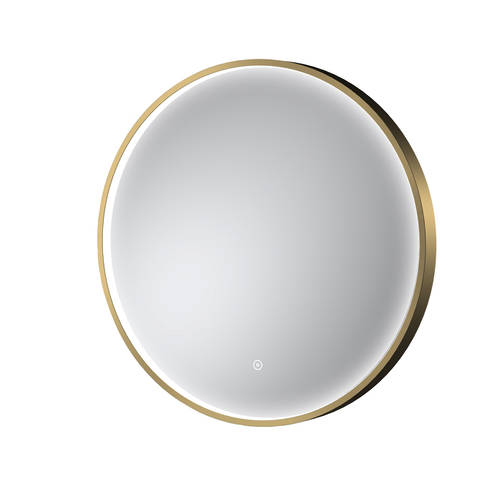 Additional image for Round Illuminated Mirror (600mm, Br Brass).