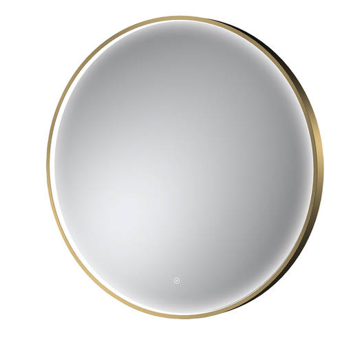 Additional image for Round Illuminated Mirror (800mm, Br Brass).