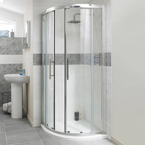Additional image for Apex Quadrant Shower Enclosure With 8mm Glass (900mm).