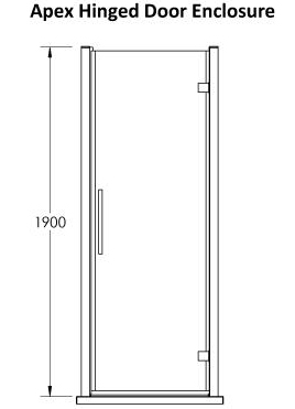 Additional image for Apex Shower Enclosure With 8mm Glass (760x1000mm).