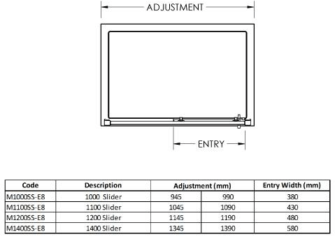 Additional image for Apex Shower Enclosure With Sliding Door (1000x1000).