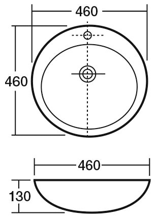 Additional image for Round Free Standing Basin (460mm diameter).