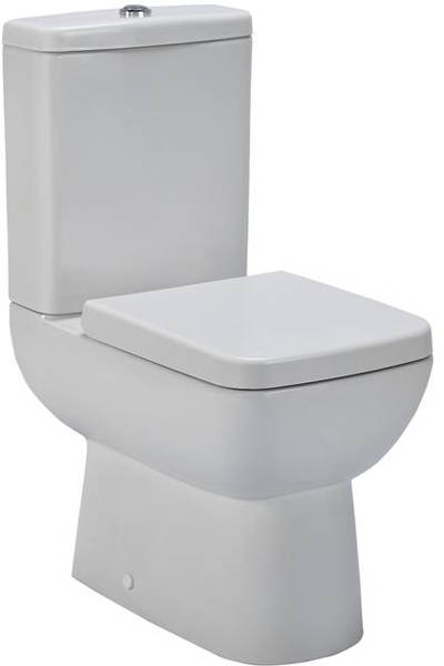 Additional image for Compact Semi Flush to Wall Toilet Pan & Cistern.