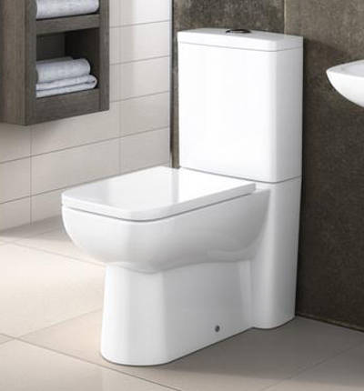 Additional image for Compact Semi Flush to Wall Toilet Pan & Cistern.