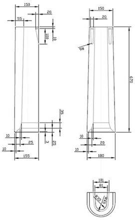 Additional image for Basin & Full Pedestal (1 Tap Hole, 420mm).