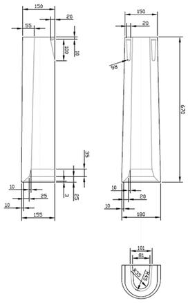 Additional image for Basin & Full Pedestal (1 Tap Hole, 520mm).