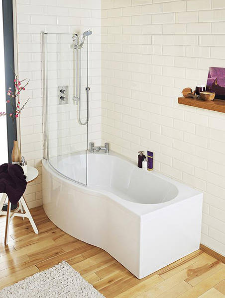 Additional image for Curved Glass Bath Screen (1400x720mm).
