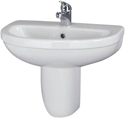 Additional image for Ivo 550mm Basin & Semi Pedestal (1 Tap Hole).