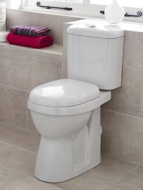 Additional image for Extended Height Close Coupled Toilet With Seat.
