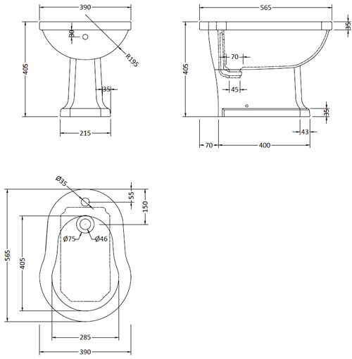 Additional image for Traditional Bidet (1TH).