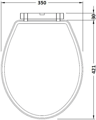 Additional image for Carlton Soft Close Toilet Seat, Chrome Hinge (White).