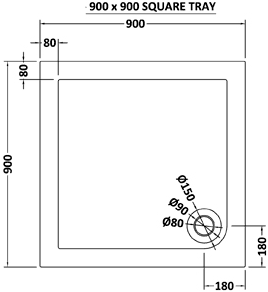 Additional image for Easy Plumb Square Shower Tray. 900x900x45mm.