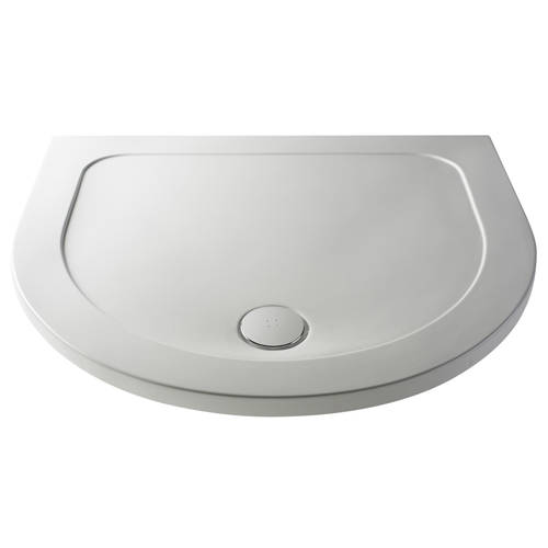 Additional image for D Shape Shower Tray 1050x925mm.