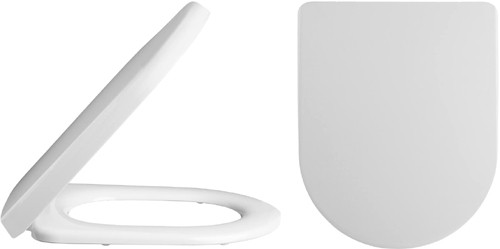 Additional image for Luxury D Shaped Toilet Seat (White).