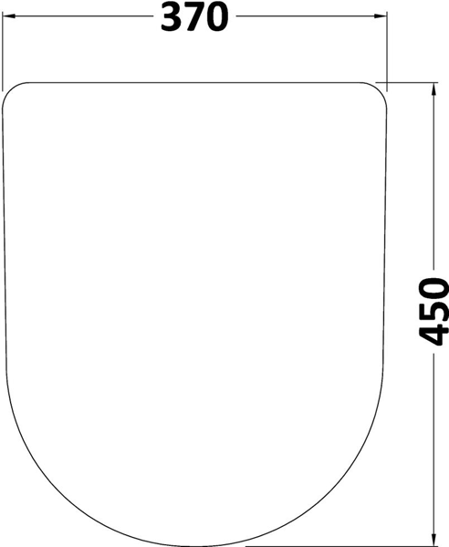 Additional image for Luxury D Shaped Toilet Seat (White).