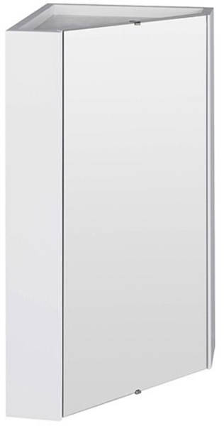 Additional image for Corner Mirror Cabinet (459mm, White).