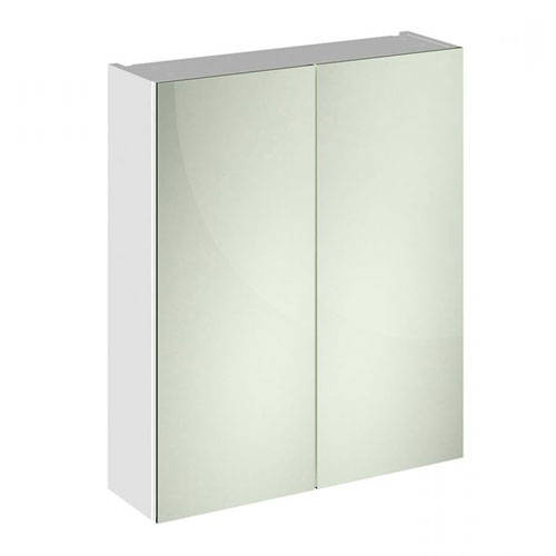 Additional image for 2 Door Mirror Cabinet 600mm (Gloss White).