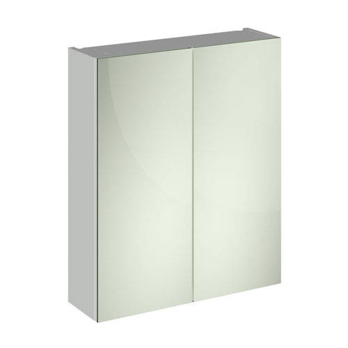 Additional image for 2 Door Mirror Cabinet 600mm (Gloss Grey Mist).