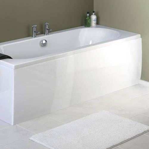 Acrylic White Side Bath Panel (1500mm). Crown Bath Panels U-PAN138