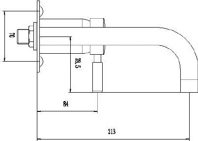 Additional image for Wall Mounted Basin Tap (Chrome).