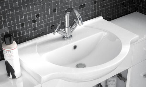 Additional image for Vanity Unit & Ceramic Basin Type 1 (755mm, White).