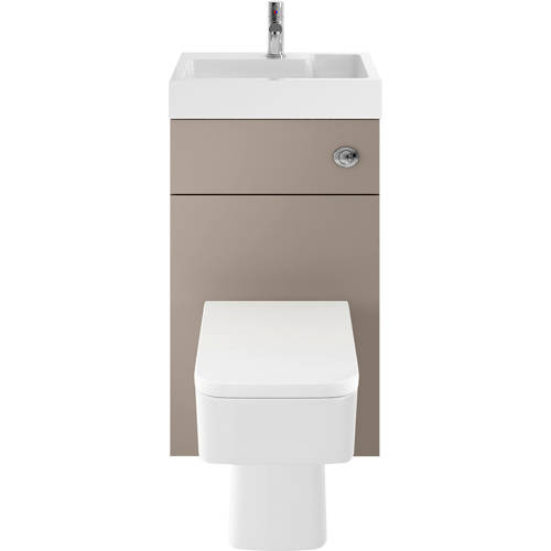 Additional image for 2 In 1 BTW Unit With Basin & Cistern 500mm (Stone Grey).