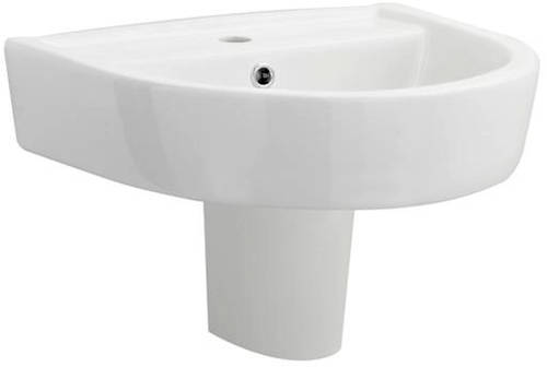 Additional image for Flush To Wall Toilet With 520mm Basin & Semi Pedestal.