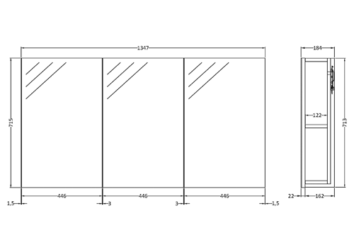 Additional image for Wall Hung Vanity Unit Pack With Cabinet (Natural Oak).